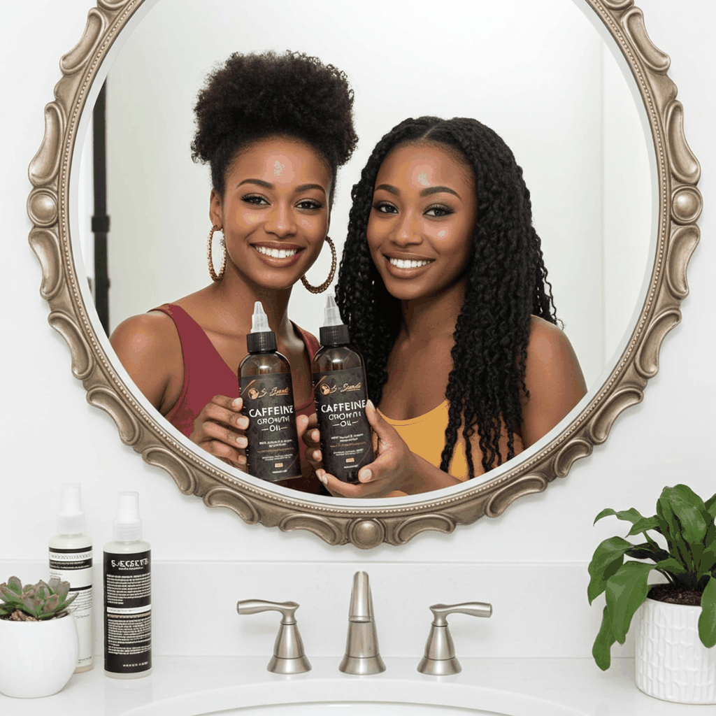 Caffeine Hair Growth Oil 2oz - Hair Growth Oil For Thinning, Balding with Caffeine, Biotin, Castor oil & Essential Oils for All Hair Types