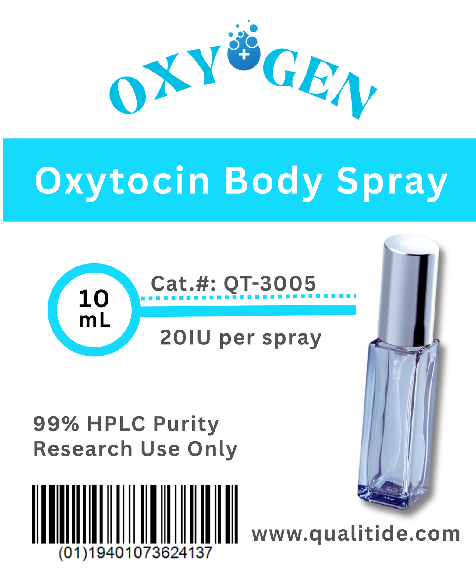 Oxytocin Body Spray for Men and Women (20 IU/spray)