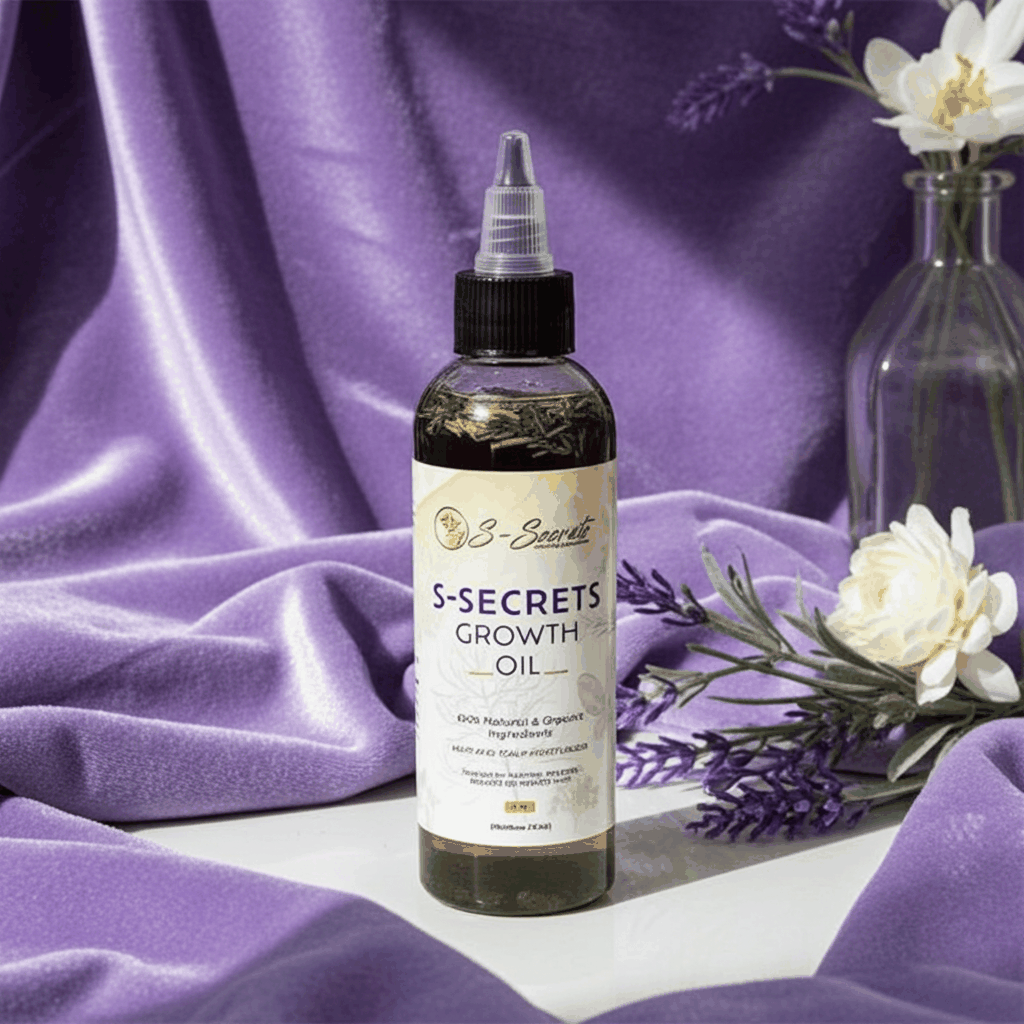 S-Secrets Scalp Stimulator Hair Growth Oil 4oz - Herbal Biotin & Essential Oils for All Hair Types