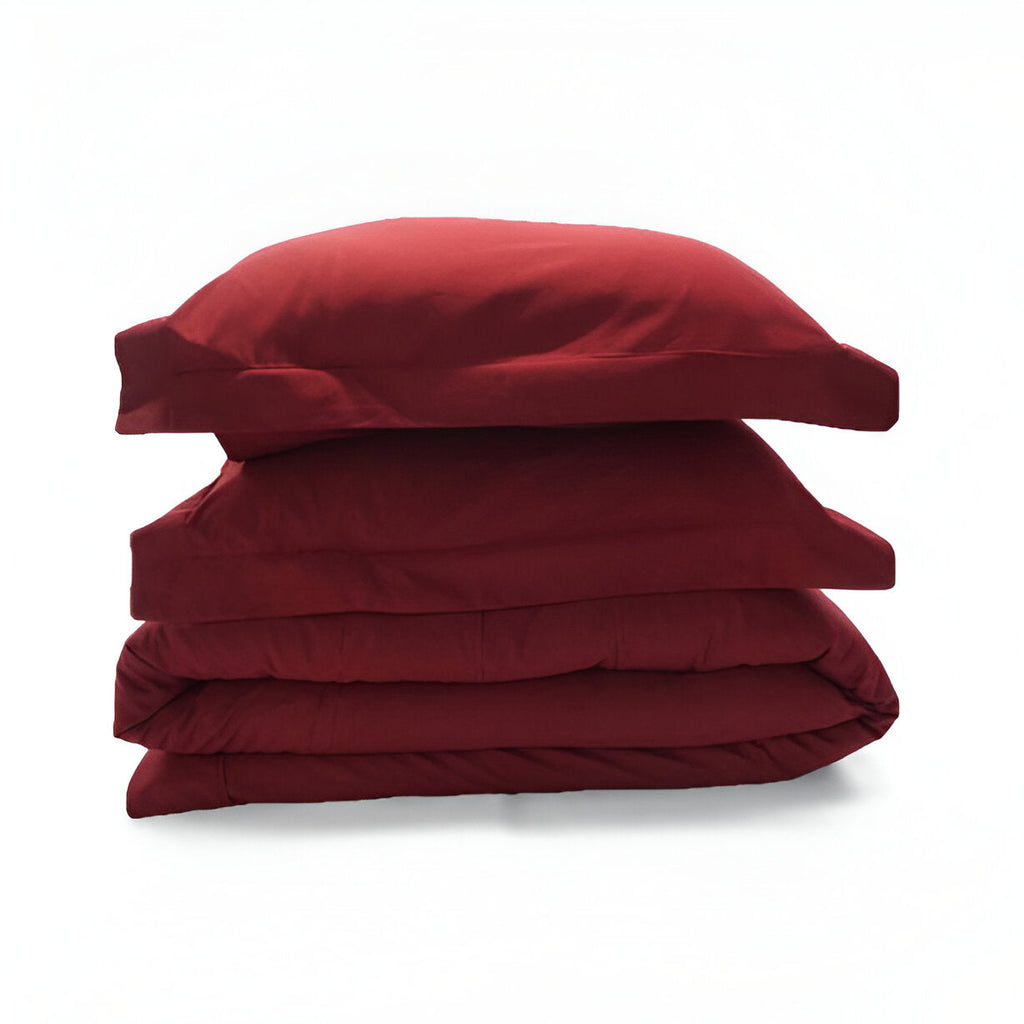 400TC Sateen Solid Cotton Round Duvet Cover Set
