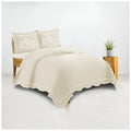 Monogram 400TC Luxurious Wavy Embroidery & Border Cotton Sateen Duvet Cover Set
