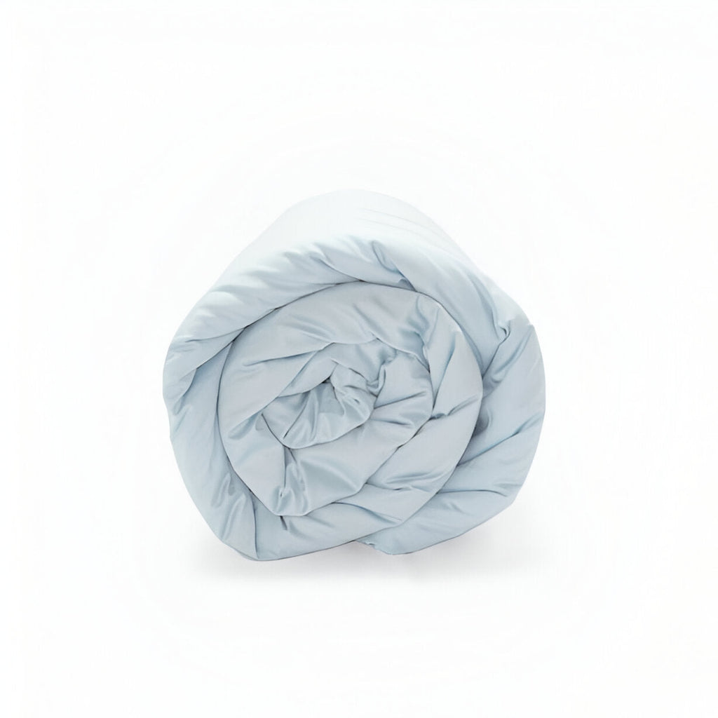 400TC Sateen Solid Cotton Round Duvet Cover Set