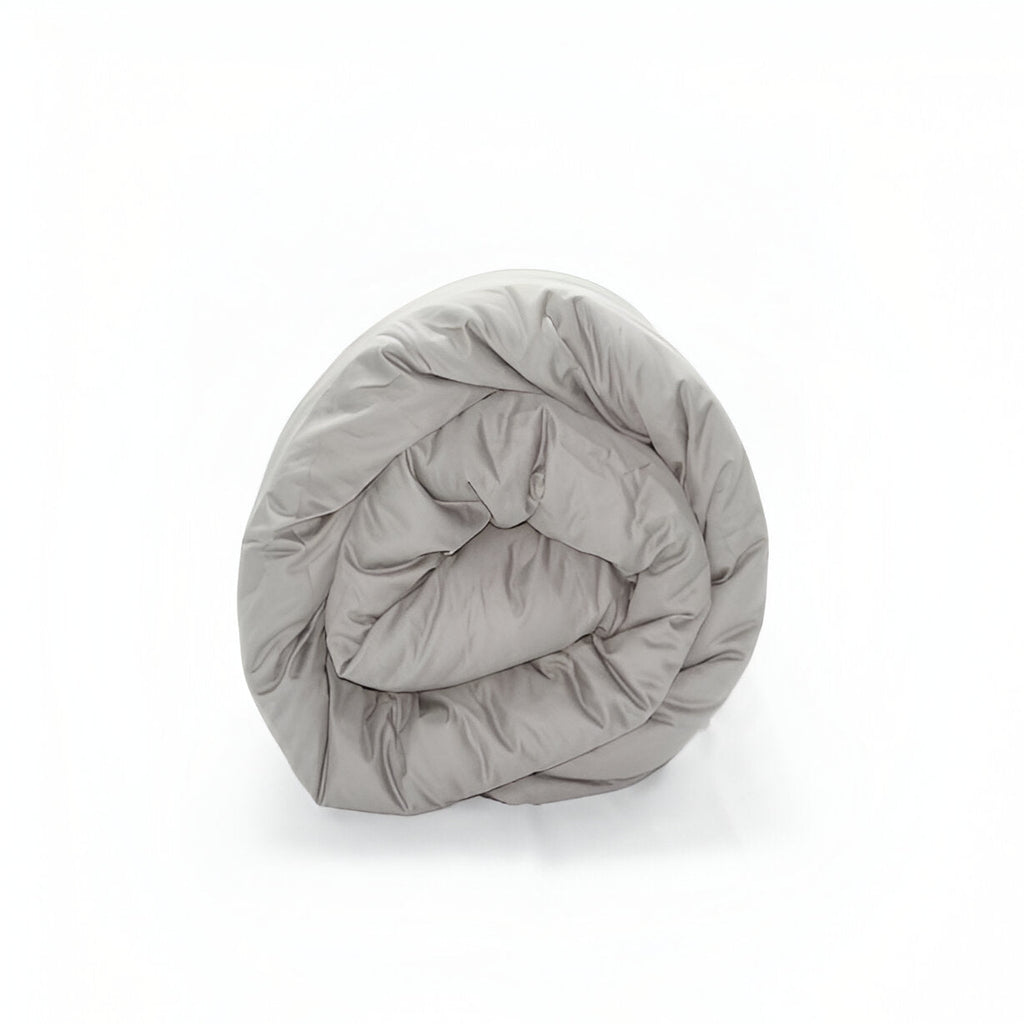 400TC Sateen Solid Cotton Round Duvet Cover Set