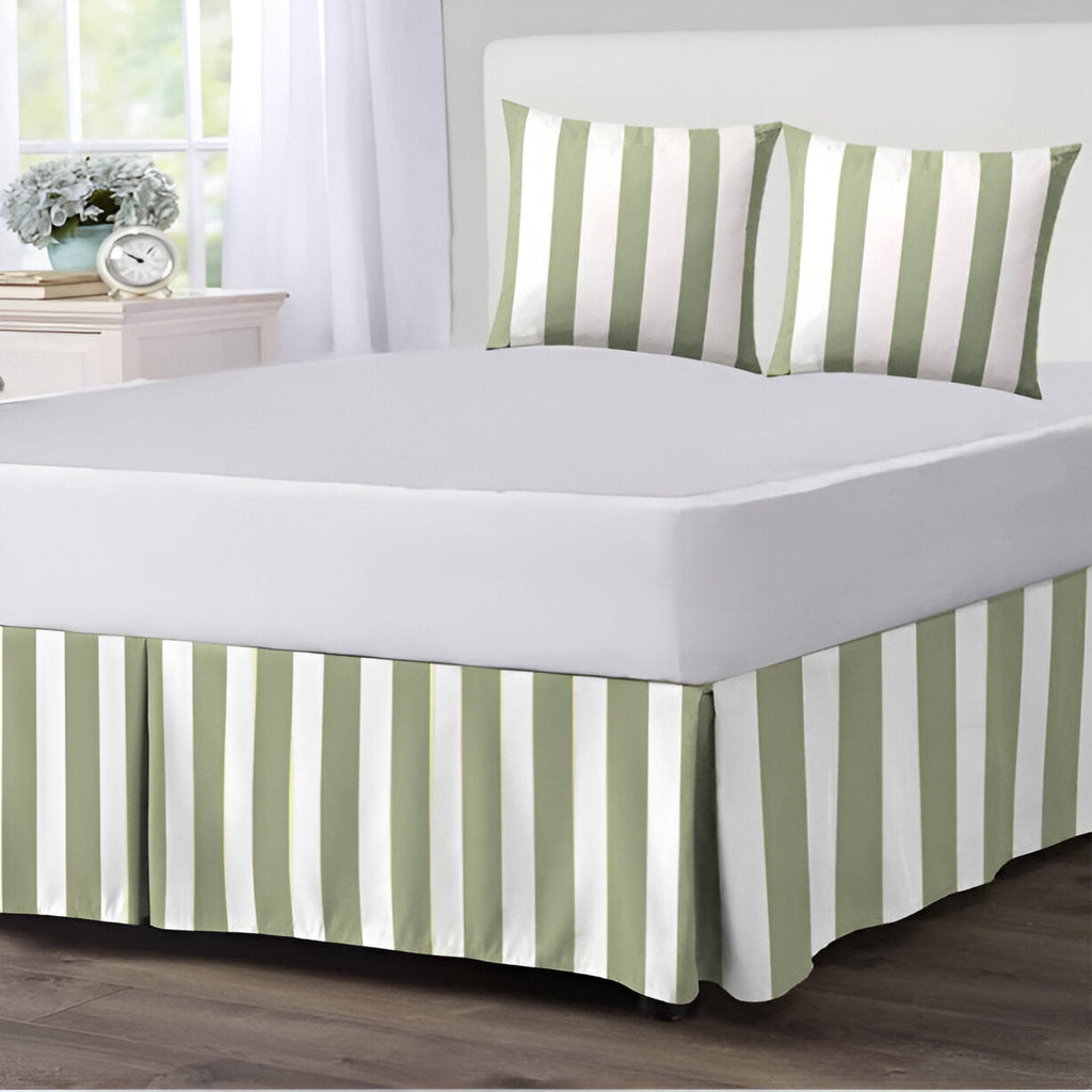 400TC Stripe Border Frame Cotton Sateen Duvet Cover Set